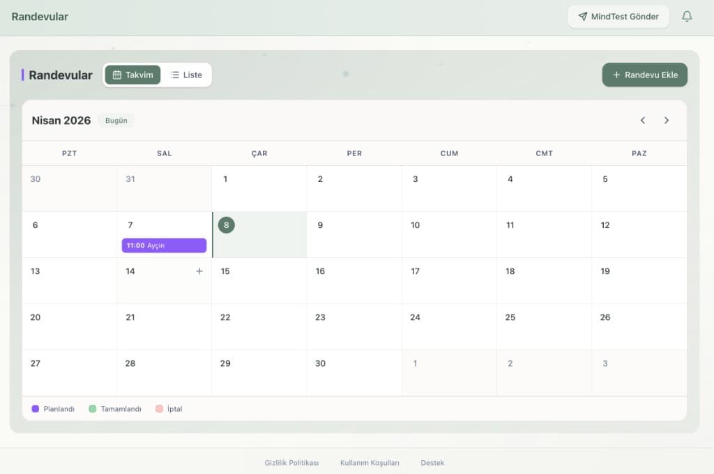 Randevu Takvimi